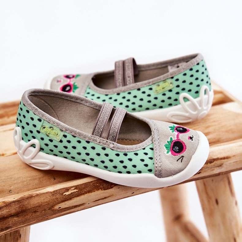 BEFADO S.A. Papcie Baleriny Befado Kotek 116X304 Zielono-Szare zielone 2