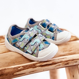 BEFADO S.A. Dziecięce Tenisówki Dinozaury Befado 907P156 Szare 1