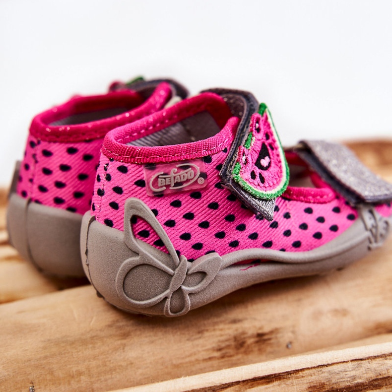 BEFADO S.A. Sandałki Na Rzep Arbuz Befado 342P045 Różowe 2