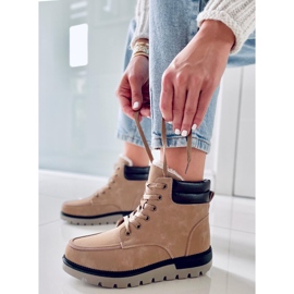 BM Botki traperki ocieplane Germano Camel beżowy 1