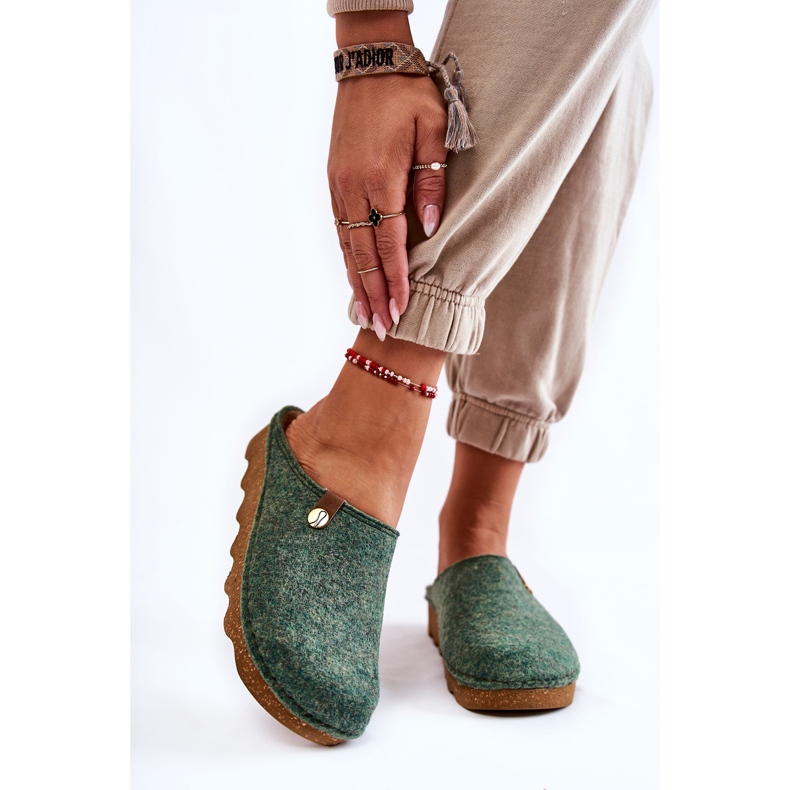 Domowe Papcie Klapki Profilaktyczne Inblu DK-08-007 Zielone 1