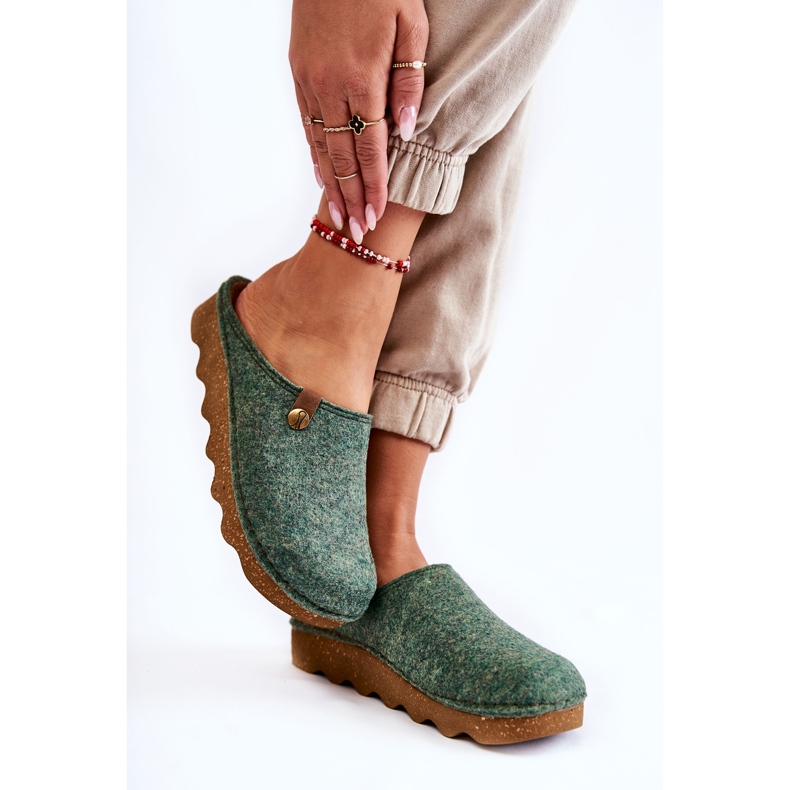 Domowe Papcie Klapki Profilaktyczne Inblu DK-08-007 Zielone 2