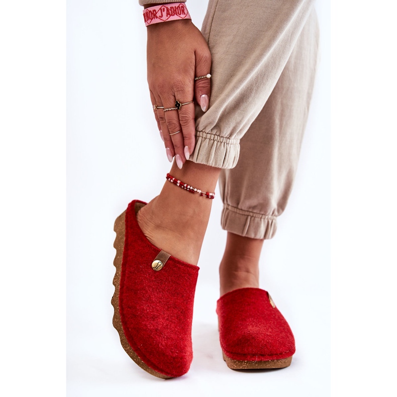 Domowe Papcie Klapki Profilaktyczne Inblu DK-08-075 Czerwone 1