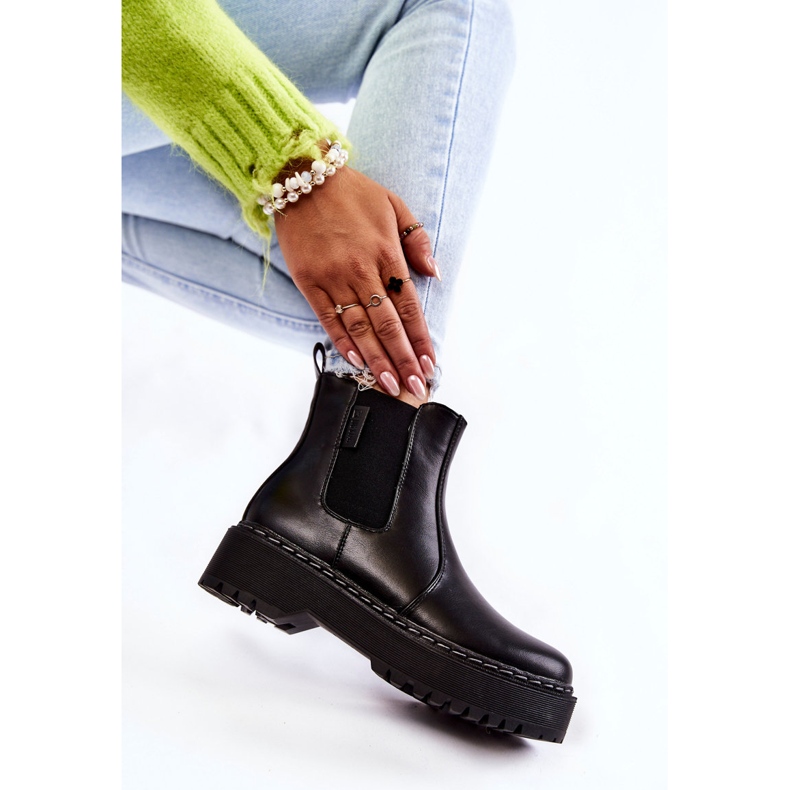 Ocieplane Wsuwane Botki Big Star II274101 Czarne 1