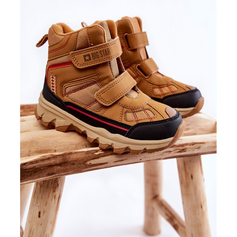 Dziecięce Botki Trapery Memory Foam Big Star KK374158 Camel brązowe 1