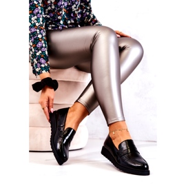 Lakierowane Mokasyny Na Koturnie La.Fi Czarne 4