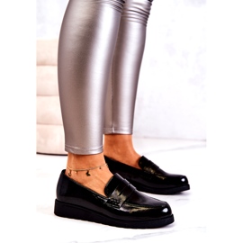 Lakierowane Mokasyny Na Koturnie La.Fi Czarne 1