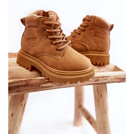 Dziecięce Ocieplane Botki Trapery Camel Cheddy brązowe 2