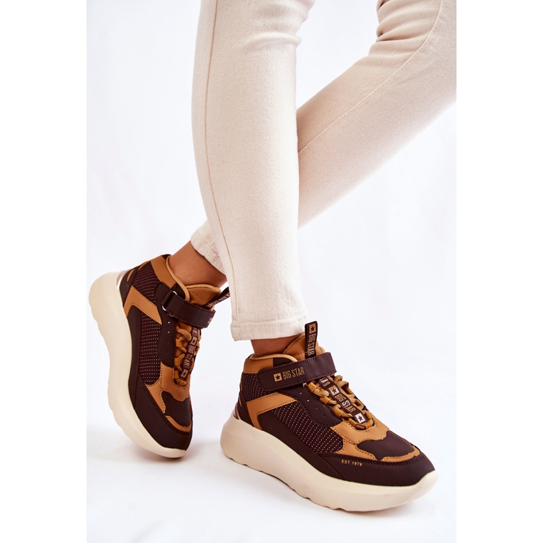 Damskie Buty Sportowe Memory Foam System Big Star KK274404 Brązowe 1