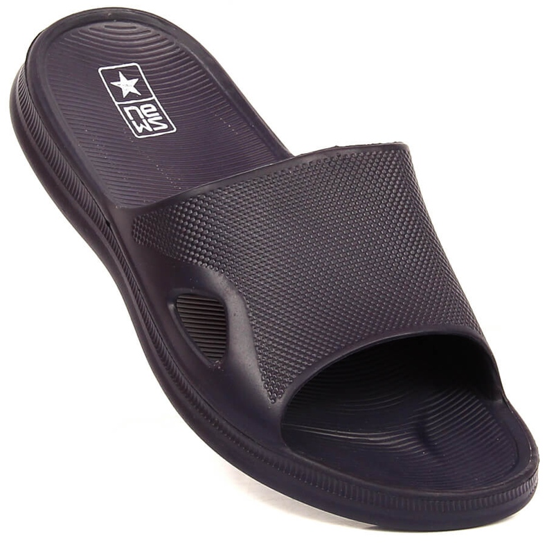 Klapki piankowe męskie granatowe NEWS niebieskie 1