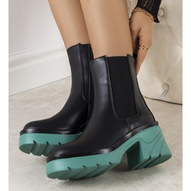 BM Czarne botki na niebieskiej platformie Torrela 1