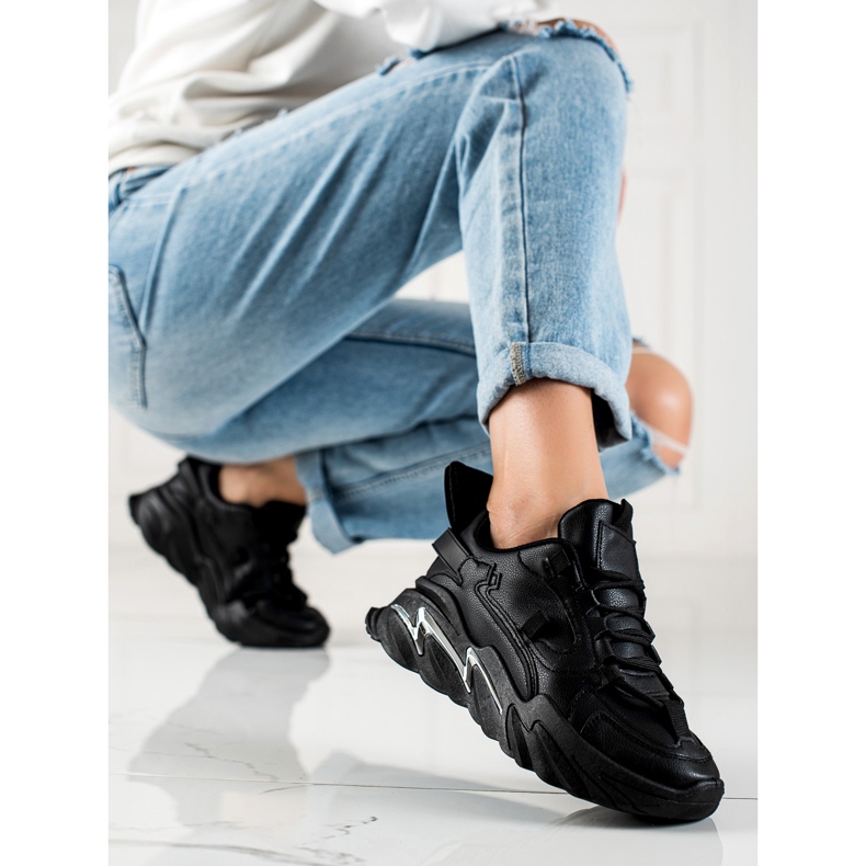 W. Potocki Czarne Sneakersy Potocki 1