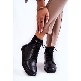 Sergio Leone Damskie Botki Na Platformie Czarne Kristin 1