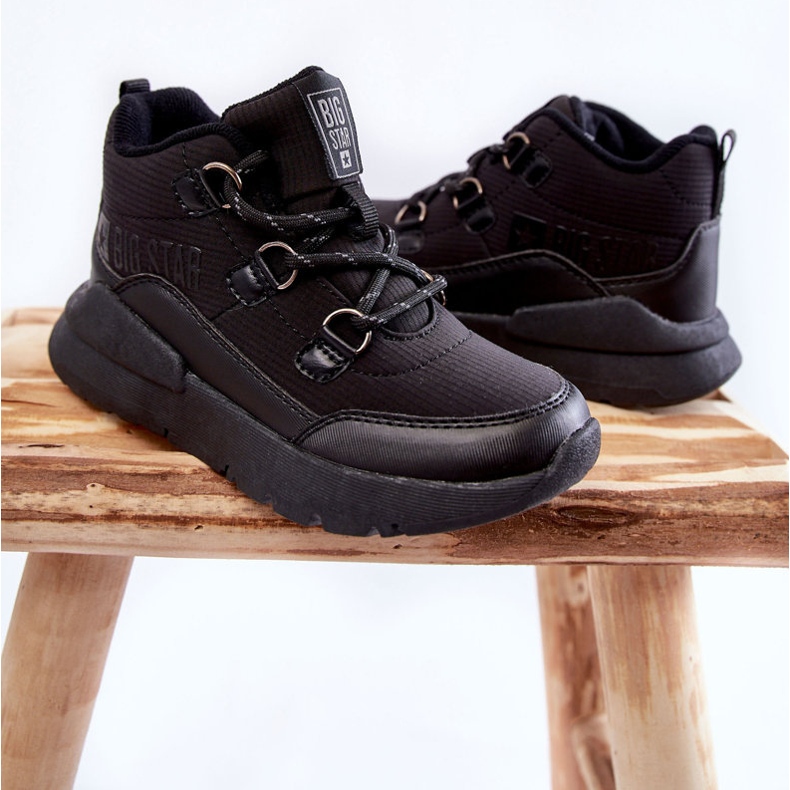 Dziecięce Botki Memory Foam Big Star KK374119 Czarne 2