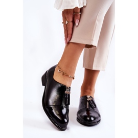 Lakierowane Modne Półbuty Laura Messi 2532 Czarne 1