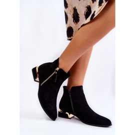 PS1 Damskie Zamszowe Ocieplane Botki Czarne Laufey 2