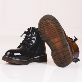 Lakierowane trapery dziewczęce Shelovet czarne 1