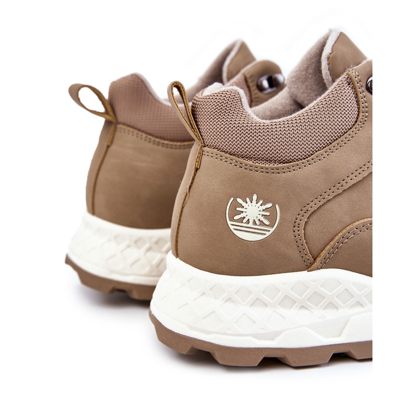 BM Męskie Ocieplane Buty Trekkingowe Trapery Beżowe Otto beżowy 1