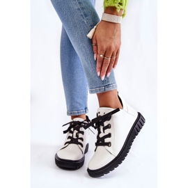 Eko-Skóra Półbuty Sergio Leone PB210 Białe 1