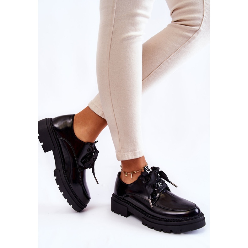 Damskie Lakierowane Półbuty La.Fi 210004B-NL Czarne 2