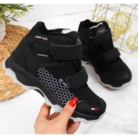 Śniegowce wodoodporne rzepy American Club Jr AM851A czarne 1