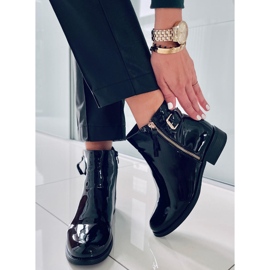 PA1 Botki lakierowane Frankie Black czarne 2
