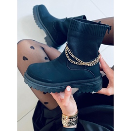 PA1 Botki z elastyczną cholewką Jesse Black czarne 2