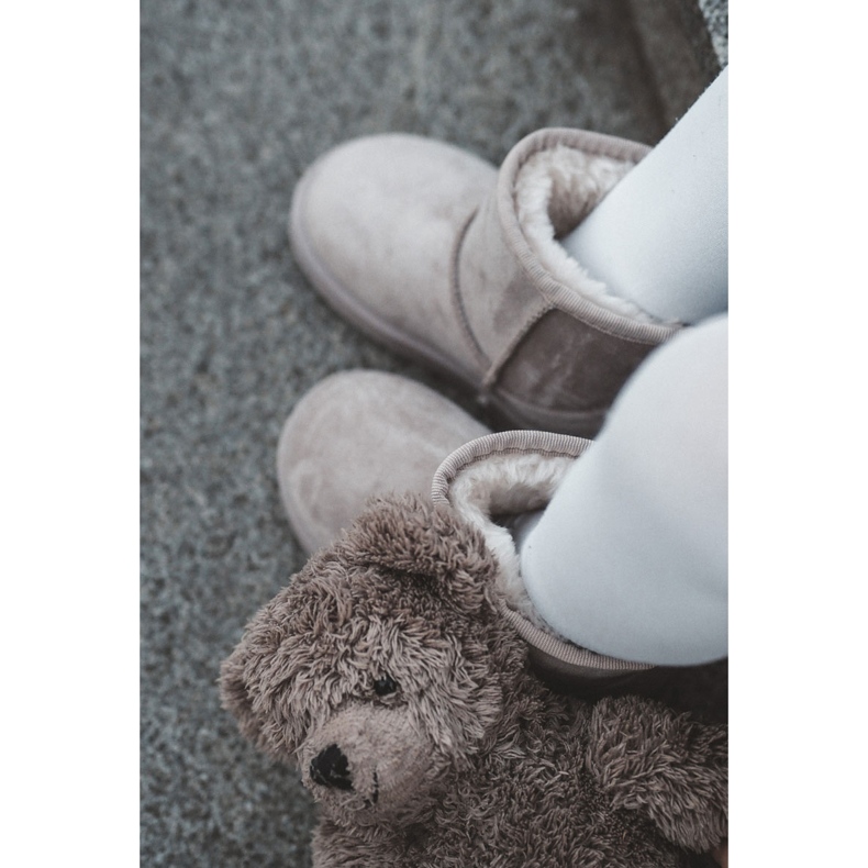 Dziecięce Ocieplane Botki Śniegowce Jasnobeżowe Gooby beżowy 1