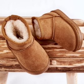 Dziecięce Ocieplane Botki Śniegowce Camel Gooby brązowe 3