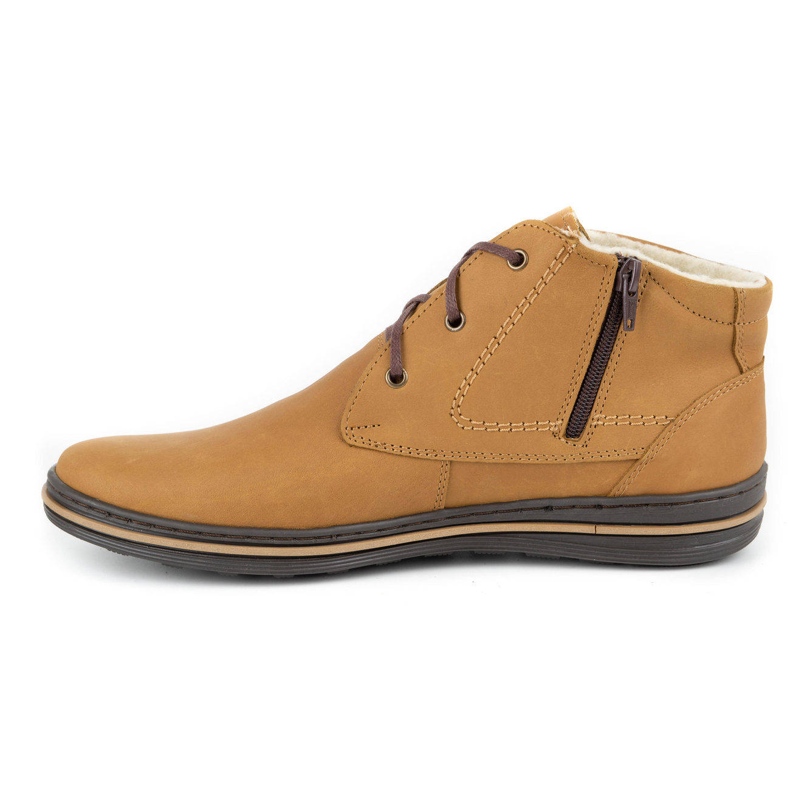 Polbut Zimowe buty męskie 339 rude brązowe pomarańczowe 1