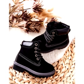 PA1 Dziecięce Trapery Botki Czarne Milos H-50A/C 2