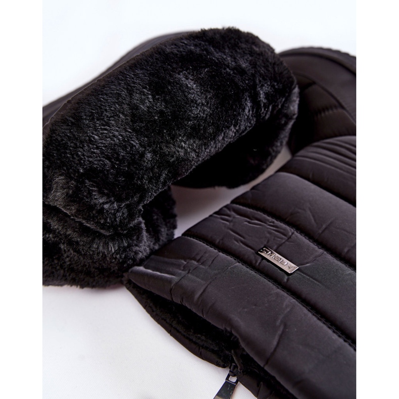 Ocieplane Śniegowce Na Koturnie Czarne Calena 2