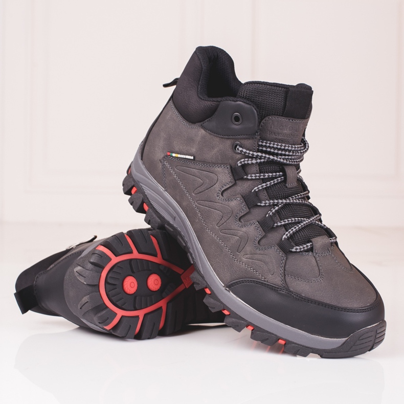 Wysokie botki męskie z protektorem szare 1