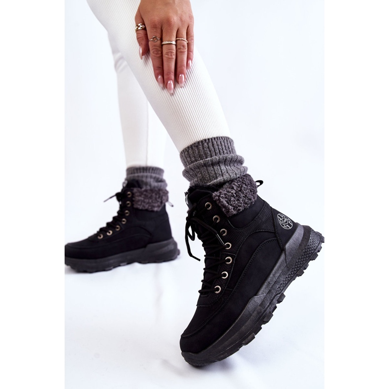 Ocieplane Botki Trapery Lee Cooper LCJ-22-44-1362 Czarne 2