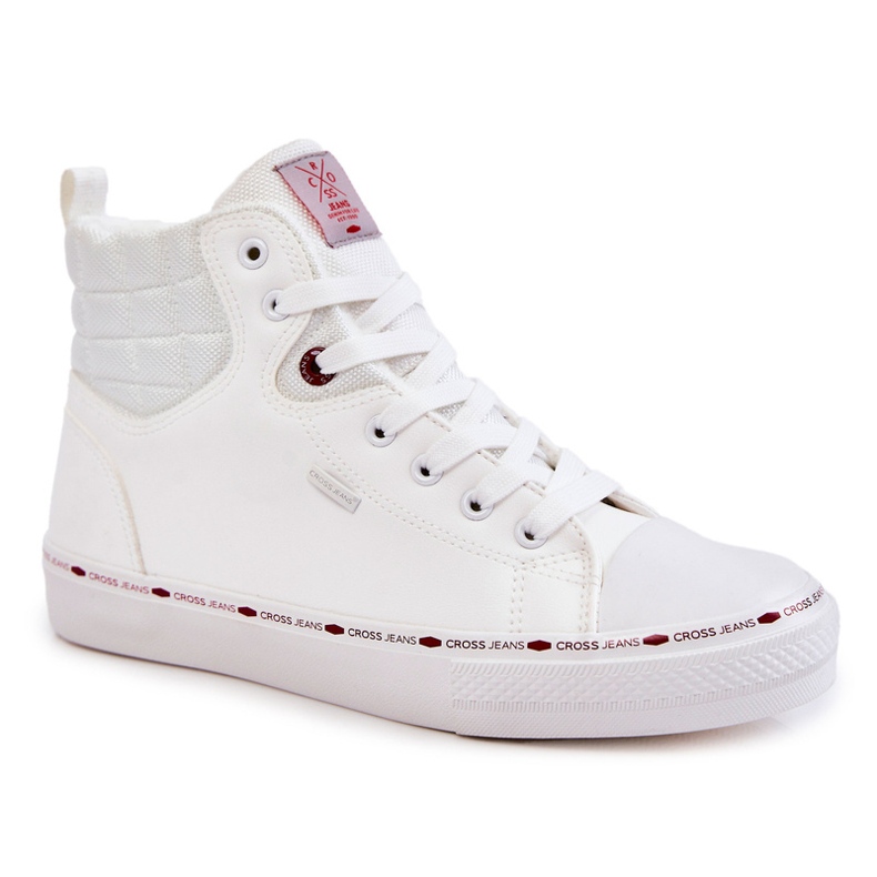 Trampki Męskie Wysokie Ocieplone Cross Jeans KK1R4056C Białe 1