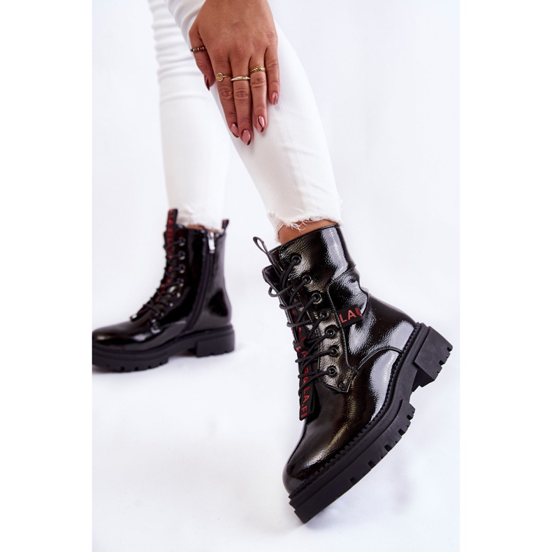 Lakierowane Ocieplane Botki La.Fi 250054B-LA Czarne 2