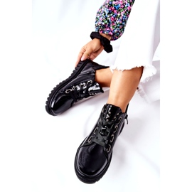 Lakierowane Półbuty Sergio Leone PB210 Czarne 4