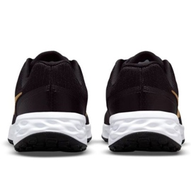 Buty do biegania Nike Revolution 6 Jr DD1096 002 czarne złoty 3
