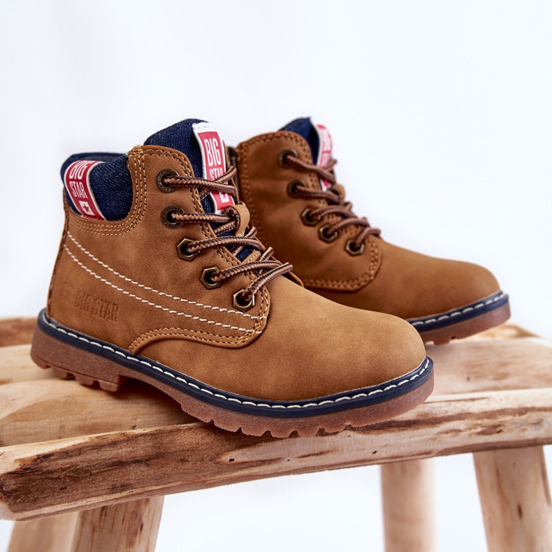 Dziecięce Botki Trapery Big Star KK374130 Camel brązowe 1