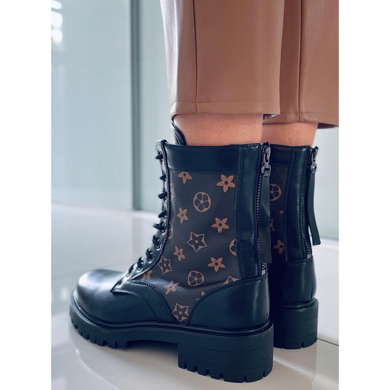 BM Botki damskie workery Voice Black brązowe czarne 1