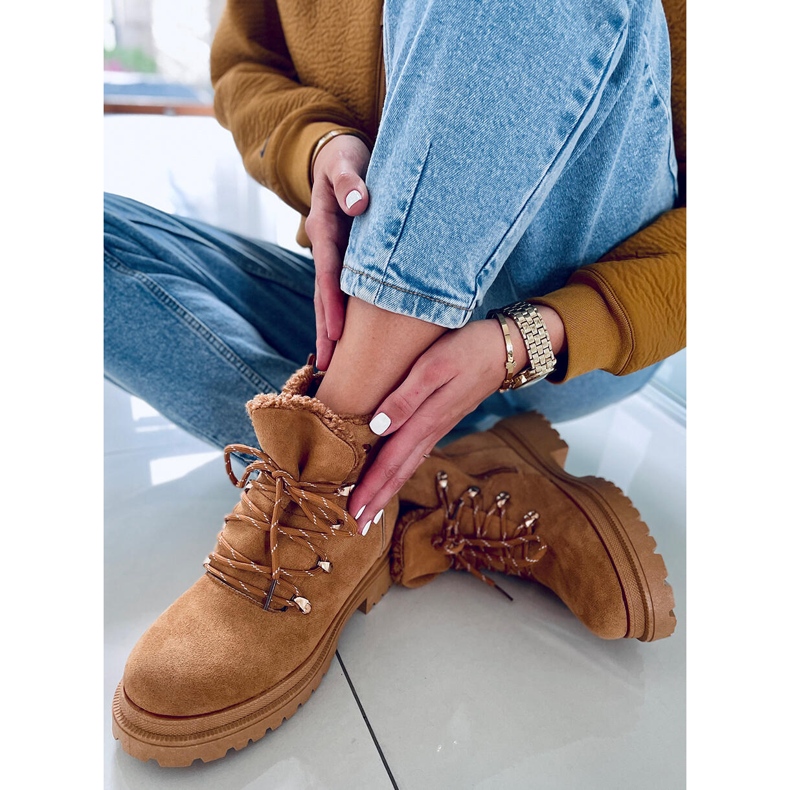 BM Botki traperki Winton Camel brązowe 1