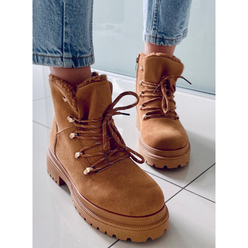 BM Botki traperki Winton Camel brązowe 2