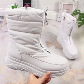 Śniegowce damskie z zamkiem białe Potocki 1