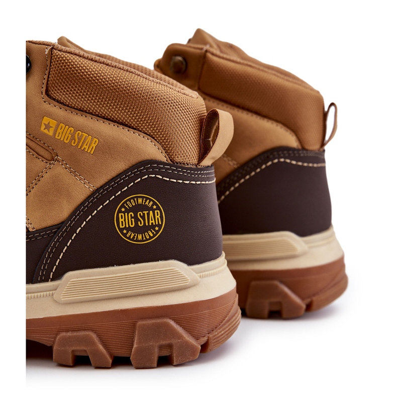 Męskie Botki Trapery Memory Foam Big Star KK174119 Camel brązowe 1