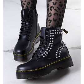 PA1 Czarne botki z ćwiekami Castello 2