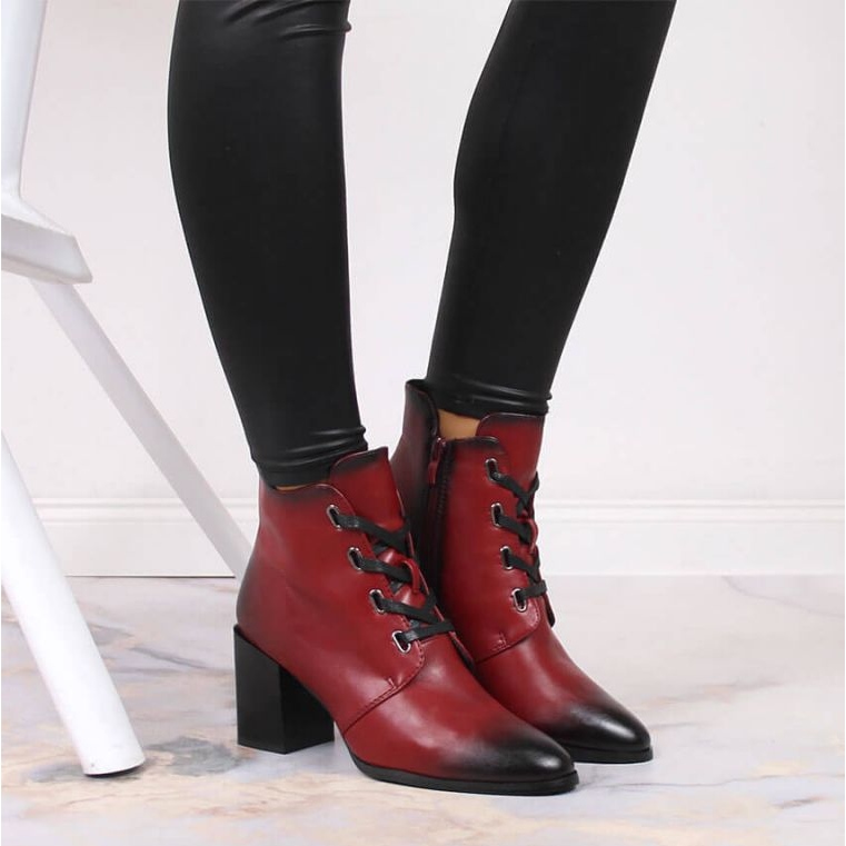 Daily Power Botki na słupku ocieplane M.Daszyński W SAN10B czerwone 2