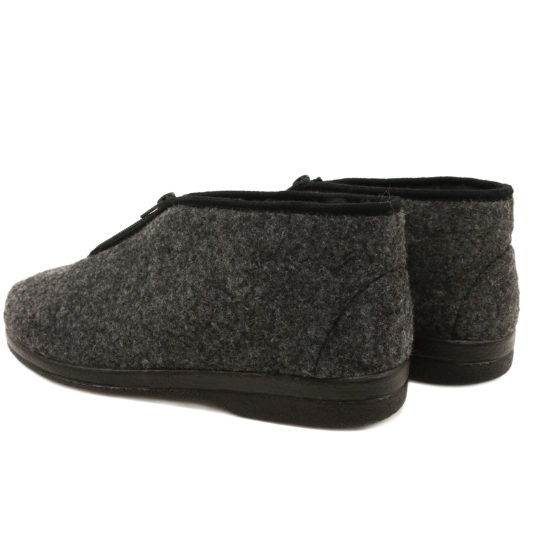 Ocieplane Kapcie Męskie Filc Adanex 22530- PPP6 Szare 3