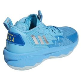 Buty do koszykówki adidas Dame 8 Jr GW8998 niebieskie niebieskie 3