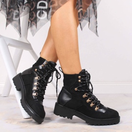 Trapery damskie sznurowane ocieplane czarne eVento 2