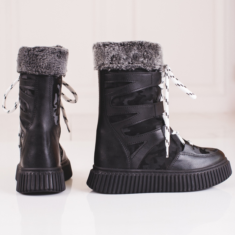 W. Potocki Śniegowce dziecięce Potocki moro czarne 1